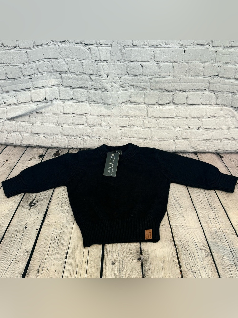 Little Bipsy Black Ribbed Sweater